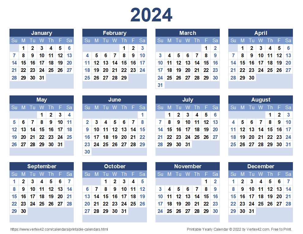 2024 calendar